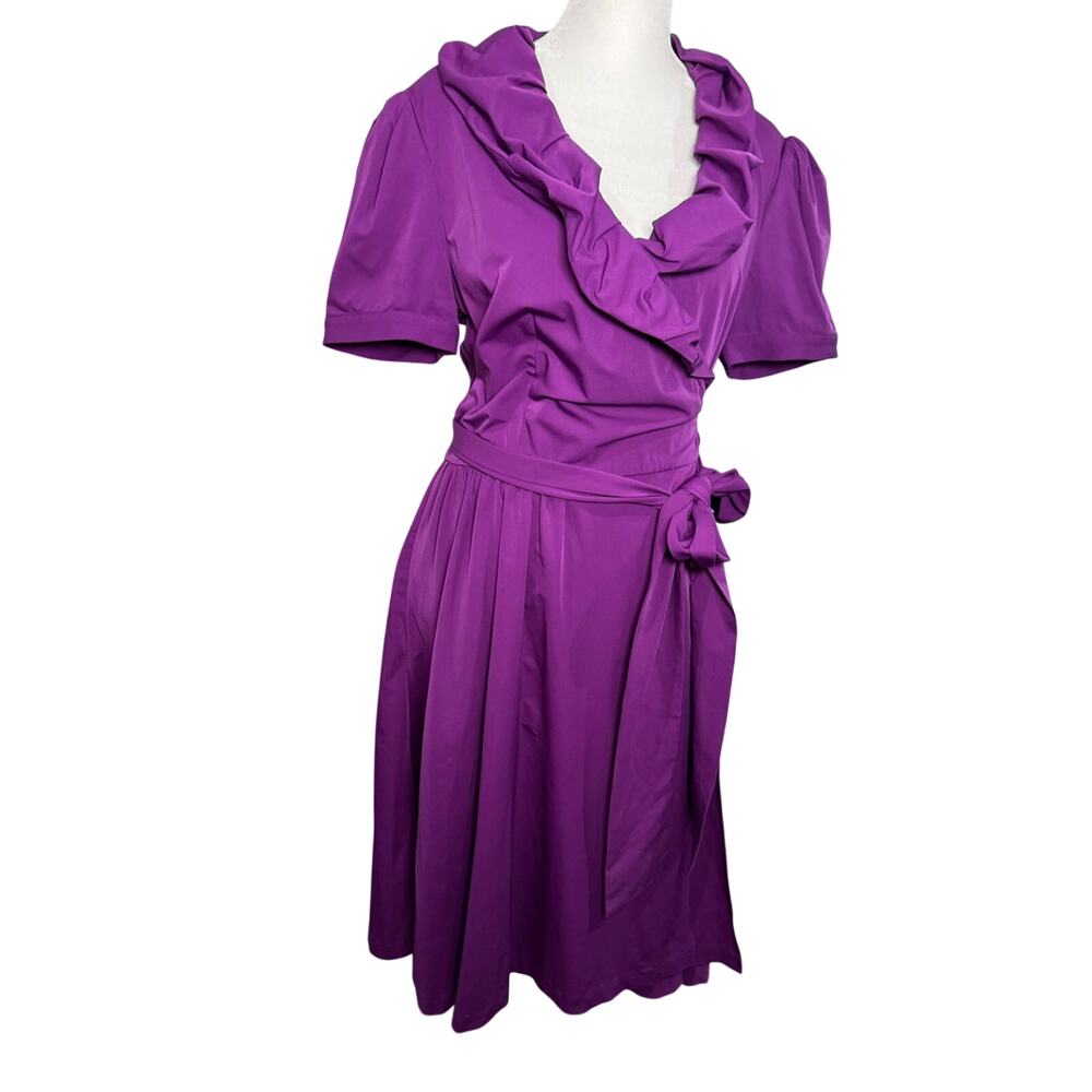 Diane Von Furstenberg Bethania Ruffle Wrap Dress Size 10